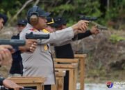 Meningkatkan Keterampilan Personel, Polres Barsel Adakan Latihan Menembak