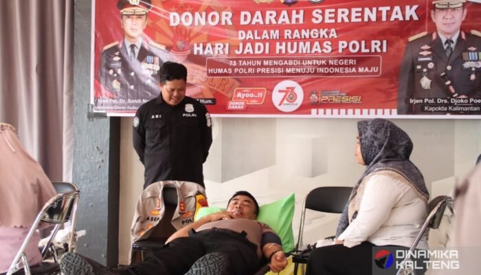 Polres Barsel Gelar Donor Darah Peringati Hari Jadi Humas Polri ke-73