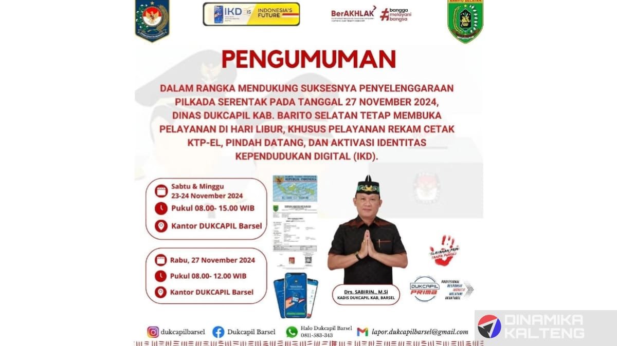 Surat Pengumuman (foto:DINAMIKA KALTENG/kolase)
