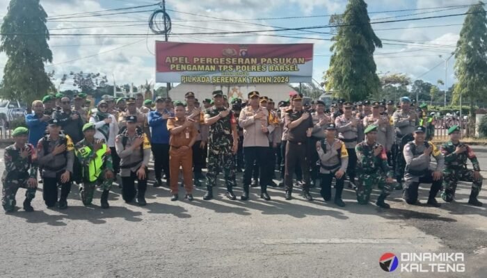 Polres Barsel Gelar Apel Pergeseran Pasukan Pilkada Serentak