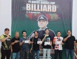 Pj Bupati Barsel Cup Billiard, Barsel Tuan Rumah Berhasil Gelar Kejuaraan