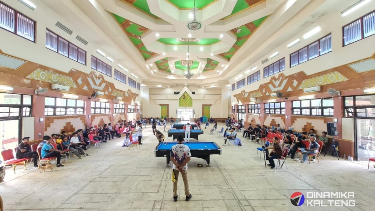 Suasana pertandingan Pj Bupati Barsel Cup Billiard di Buntok (foto:DINAMIKA KALTENG/ist)