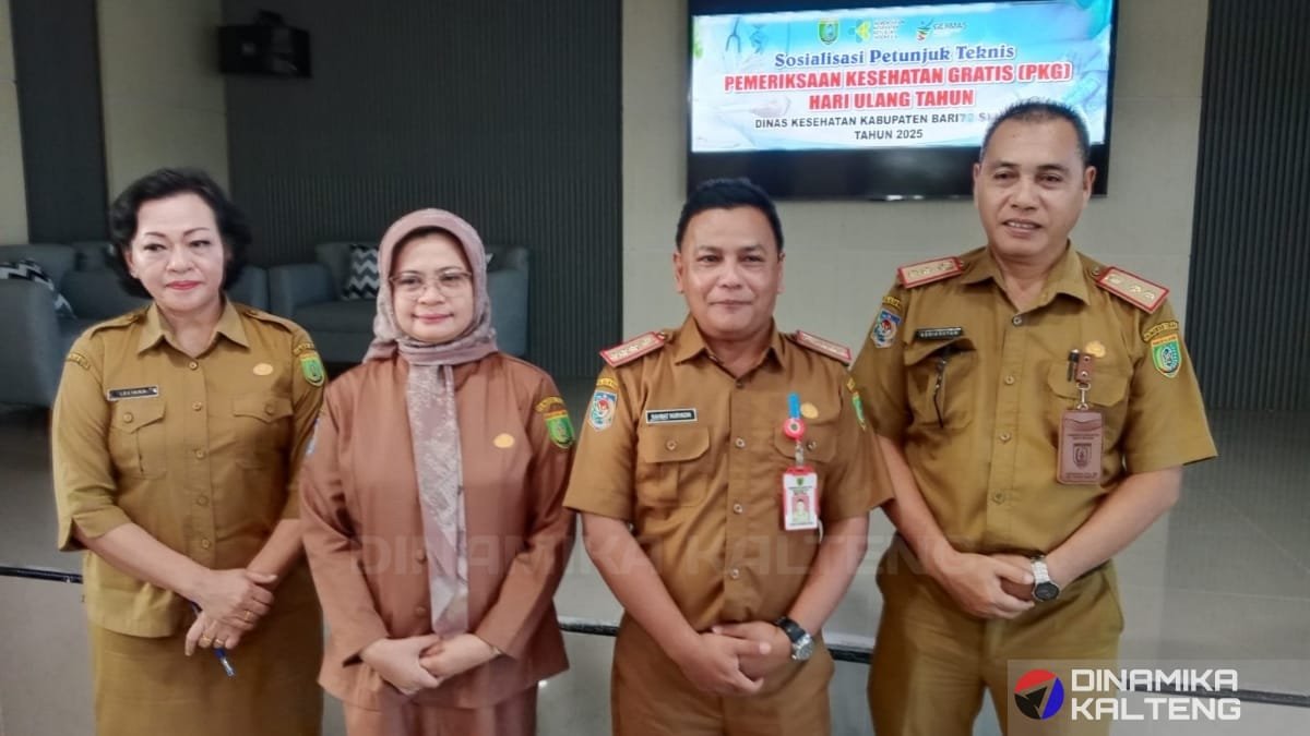 Pejabat Pemkab Barsel saat sosialisasi program kesehatan gratis bagi masyarakat pedesaan (foto: DINAMIKA KALTENG/dok)