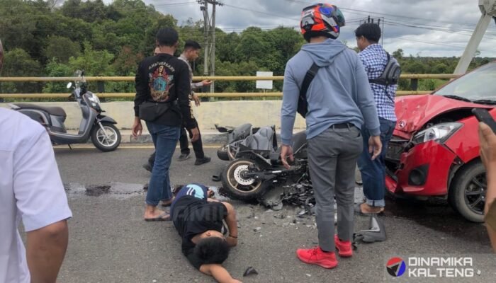 Kecelakaan di Jembatan Malawen: NMax Masuk Jalur Salah, Tabrak Daihatsu Ayla