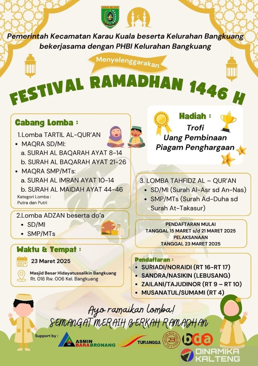Poster Festival Ramadhan 1446 H di Karau Kuala.