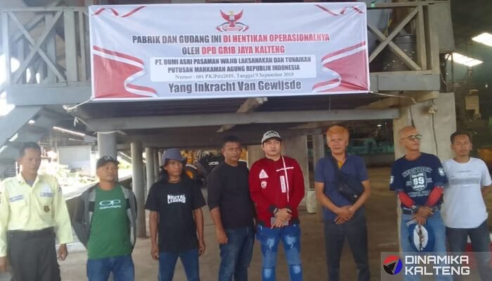 Grib Jaya Kalteng Pasang Spanduk Hentikan Sementara Operasional PT BAP