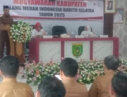 Bupati Barsel Hadiri Pelantikan Ketua dan Jajaran Pengurus PMI Barsel Masa Bhakti 2025–2030