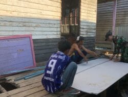 Tingkatkan Kesejahteraan, Satgas TMMD Ke-124 Kodim 1012/Buntok Rehab Rumah Warga Kurang Mampu