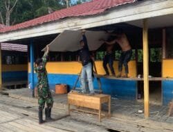 Rehab SDN 2 Karau Kuala, Satgas TMMD Kodim 1012/Buntok Dukung Akses Pendidikan Layak di Barito Selatan