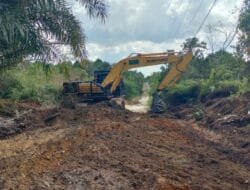 Gunakan Alat Berat, Satgas TMMD Ke-124 Kebut Pembukaan Jalan Baru di Desa Mungkur Baru