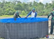 Satgas TMMD Bangun Kolam Ikan di Barito Selatan, Dukung Ketahanan Pangan Warga