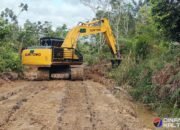 Alat Berat Percepat Pelebaran Jalan TMMD Ke-124 di Barito Selatan
