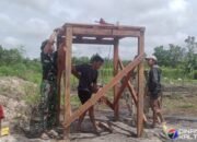 Satgas TMMD Bersama Warga Wungkur Baru Bangun Tandon Air untuk Atasi Krisis Air Bersih