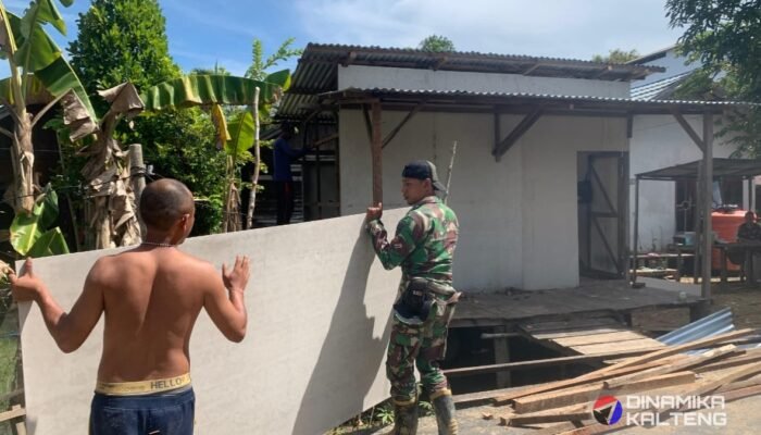 Satgas TMMD ke-124 Kodim 1012/Buntok Rehabilitasi Rumah Warga di Barito Selatan