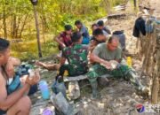 Istirahat Bersama, Satgas TMMD dan Warga Jalin Keakraban di Tengah Pembangunan Jalan