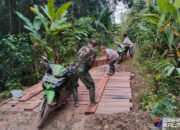 Satgas TMMD Kebut Pembangunan Jembatan Penghubung Dua Desa di Barito Selatan