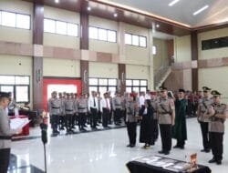 Kapolres Barsel Pimpin Sertijab Tiga Pejabat Utama di Polres Barito Selatan