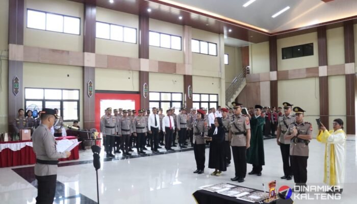 Kapolres Barsel Pimpin Sertijab Tiga Pejabat Utama di Polres Barito Selatan