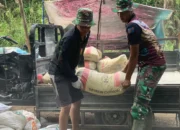 Anggota Satgas TMMD Langsir Semen Gunakan Tosa di Barito Selatan