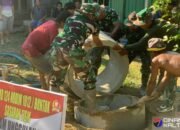 Berselimut Terik, Satgas TMMD Reguler Ke-124 Lanjutkan Pengerjaan Sumur Galian di Barito Selatan