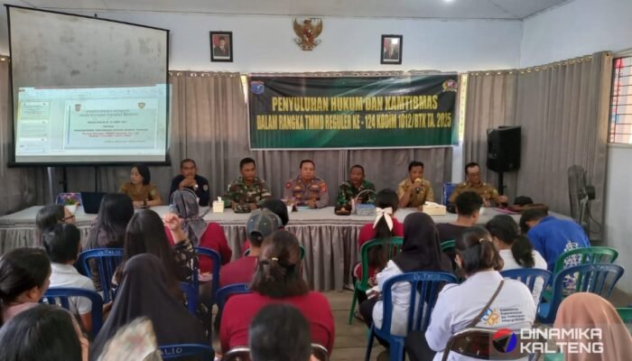 Satgas TMMD Kodim 1012/Buntok Gelar Penyuluhan Hukum dan Kamtibmas di Barito Selatan