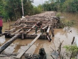 Tanpa Mengenal Lelah Satgas TMMD Reguler 124 Kejar Target Pembangunan Jembatan Desa Talio