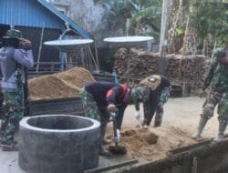 Semangat Gotong Royong Satgas TMMD 124 di Barito Selatan, Cincin Sumur Galian Mulai Dibuat
