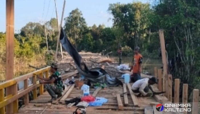 Pembangunan Jembatan TMMD di Desa Talio Disambut Antusias Warga