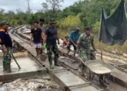 Angkong Jadi Andalan Satgas TMMD di Barito Selatan, Distribusi Semen Lancar Meski Medan Sulit