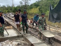 Angkong Jadi Andalan Satgas TMMD di Barito Selatan, Distribusi Semen Lancar Meski Medan Sulit