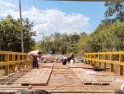 Jembatan TMMD di Desa Talio Rampung, Warga Barito Selatan Sambut Akses Antar Desa dengan Gembira