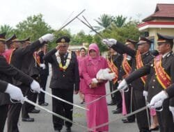 Kapolres Barsel Pimpin Upacara Purna Tugas AKP Sarip Hidayat dan AKP Driyono