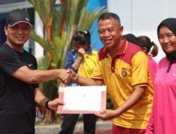 Meriahkan Hari Bhayangkara ke-79, Polres Barsel Gelar Jalan Sehat, Senam, dan Lomba Hiburan