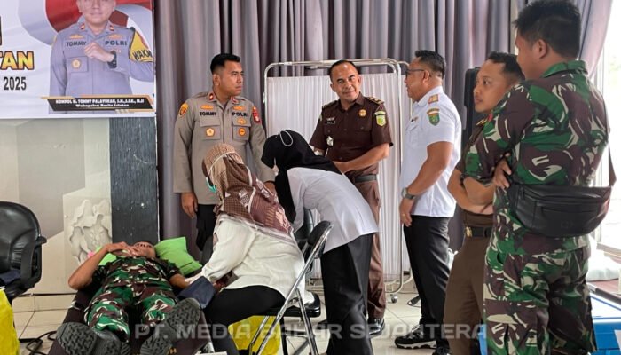 Sambut Hari Bhayangkara ke-79, Polres Barsel Gelar Donor Darah: 183 Peserta Ambil Bagian