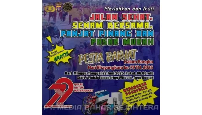 Semarak Hari Bhayangkara ke-79, Polres Barsel Gelar Pesta Rakyat di Taman Iring Witu