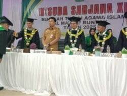 STAI Al Ma’arif Buntok Wisuda Angkatan ke-12, Asisten I Setda Barsel: Perguruan Tinggi Adalah Pondasi Kemajuan Daerah