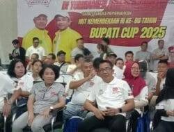 Wakil Ketua I DPRD Barsel Cetak Gol di Laga Eksibisi Futsal Bupati Cup 2025