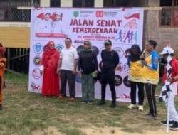 Ketua Komisi III DPRD Barsel Sudiarto Lepas Peserta Jalan Sehat di Desa Babai