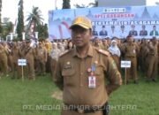 Kepala BPKAD Barsel Komandan Apel Gabungan Dan Doa Lintas Agama