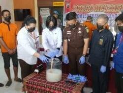Polres Barsel Musnahkan 57,35 Gram Sabu, Tiga Pengedar Diringkus