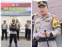 Kapolres Barsel Pimpin Apel Gelar Pasukan Operasi Aman Nusa 1 Telabang 2025