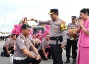 Kapolres Barsel Pimpin Upacara Korp Raport Kenaikan Pangkat 29 Personel