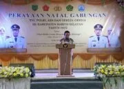 Bupati dan Wabup Barsel Hadiri Perayaan Natal Gabungan TNI, Polri, ASN, dan Gereja-Gereja