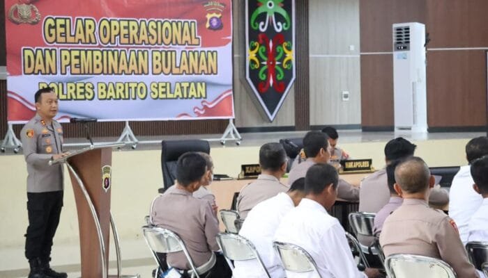 Optimalisasi Tugas Kepolisian, Kapolres Barsel Pimpin Gelar Operasional dan Pembinaan Bulanan