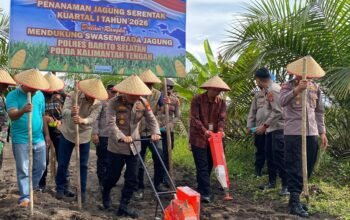 Kapolres Barsel Pimpin Penanaman Jagung Serentak Kuartal I 2026 di Desa Sababilah