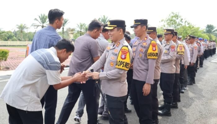 Kapolres Barsel Pimpin Apel Pagi dan Halalbihalal Bersama Personel