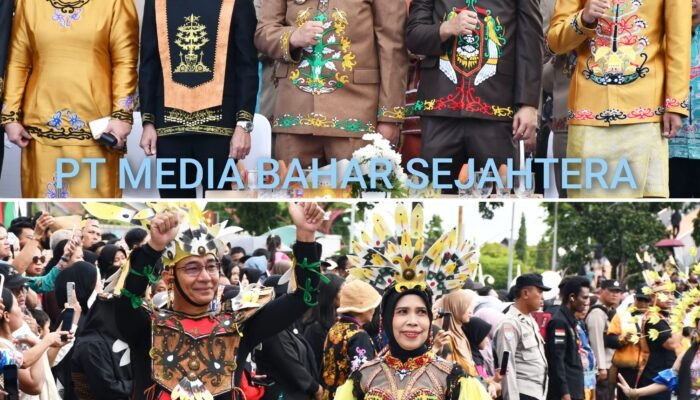 Hadiri Pelepasan Karnaval Budaya FBIM 2026, Bupati Eddy Raya Samsuri Ajak Lestarikan Budaya Dayak