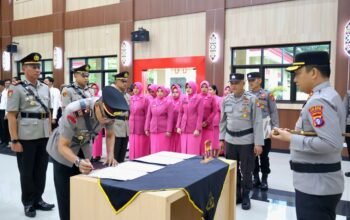 Kapolres Barsel AKBP Jacson R Hutapea, Pimpin Sertijab Pejabat Utama dan Kapolsek