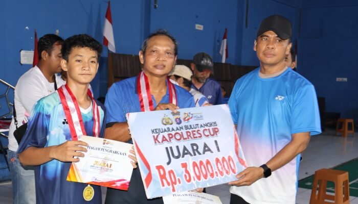 Tutup Turnamen Badminton Kapolres Cup 2026, Wakapolres Barsel: Ajang Cetak Atlet dan Pererat Kebersamaan