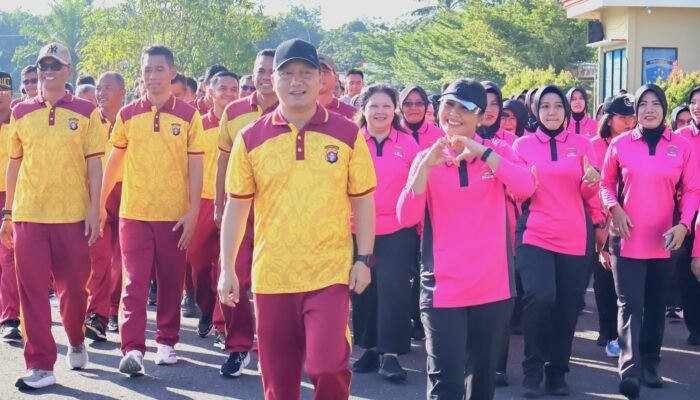 Semarak HUT Bhayangkara ke-80, Polres Barito Selatan Gelar Jalan Sehat dan Lomba Hiburan, Pererat Kebersamaan Internal